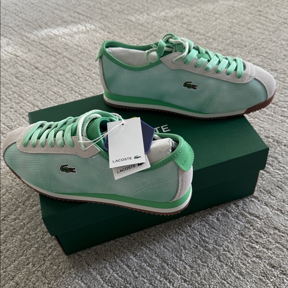 NEW NIB Lacoste x FP Movement Club Low Sneakers Mint Green – Women’s Size 9